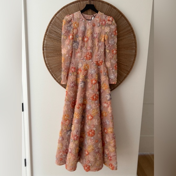 chinese dress ladies Women's Summer Puff Sleeve Floral Split Maxi Dress Flowy A Line Casual  Beach Long Dresses-Green-XS at Amazon Women's Clothing store main image 0
